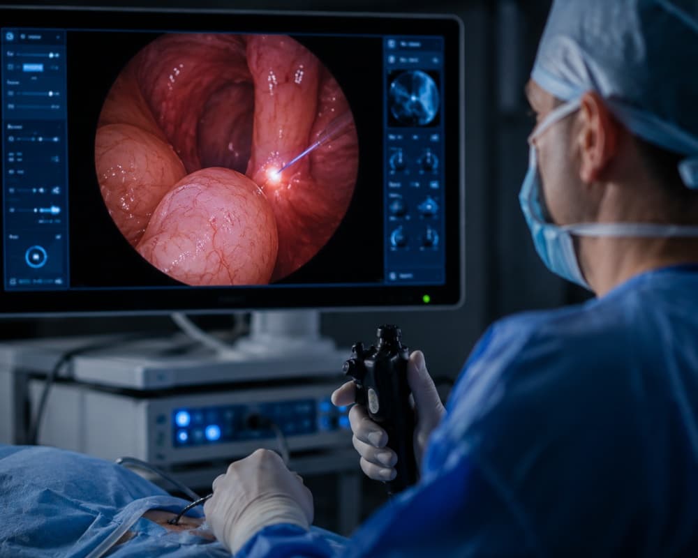 Chirurgie urologique — Urétéroscopie laser